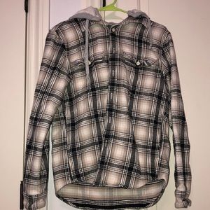 Men’s small flannel with hood